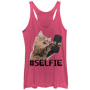 Women's Lost Gods Cat Selfie Racerback Tank Top