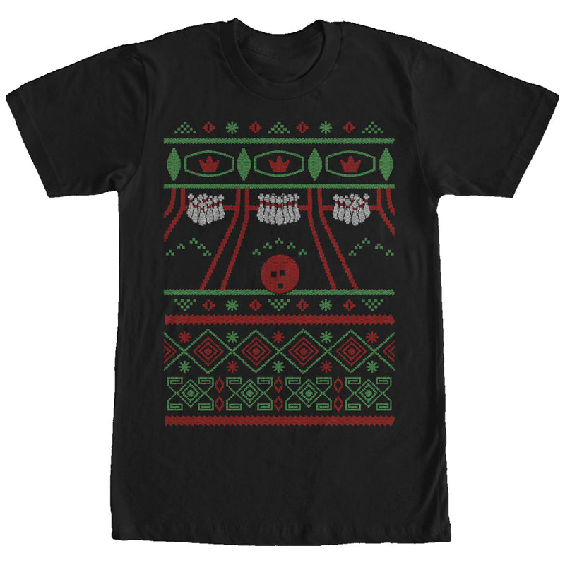 Men's Lost Gods Ugly Christmas Bowling Print T-Shirt