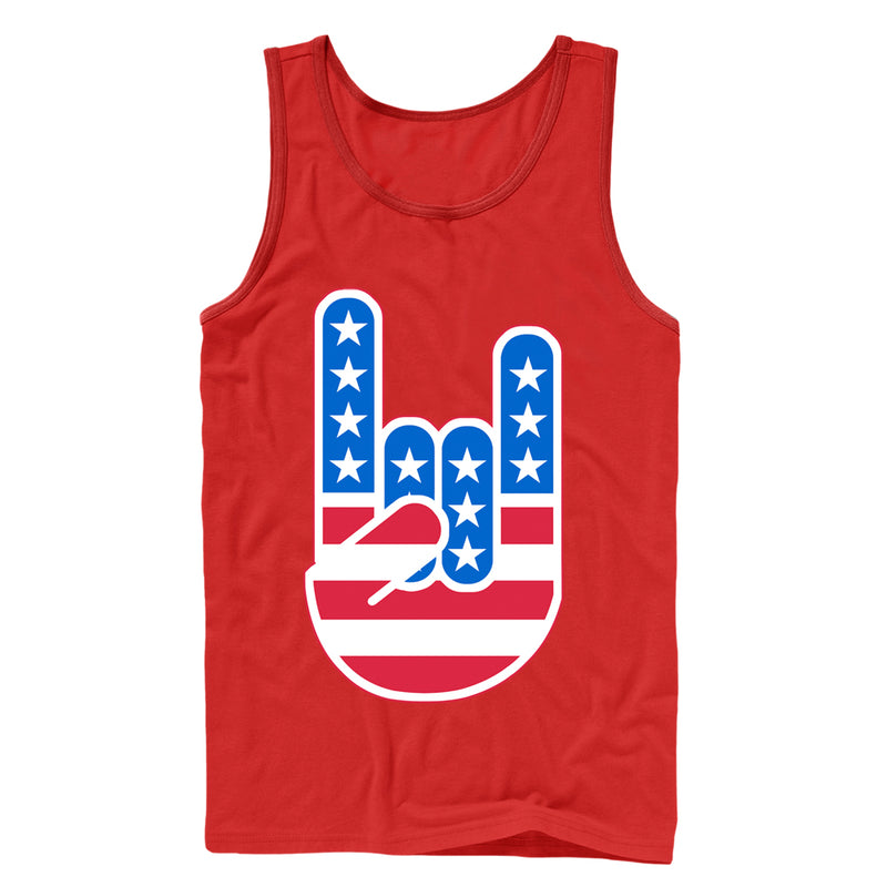 Men's Lost Gods Rock On American Flag Tank Top