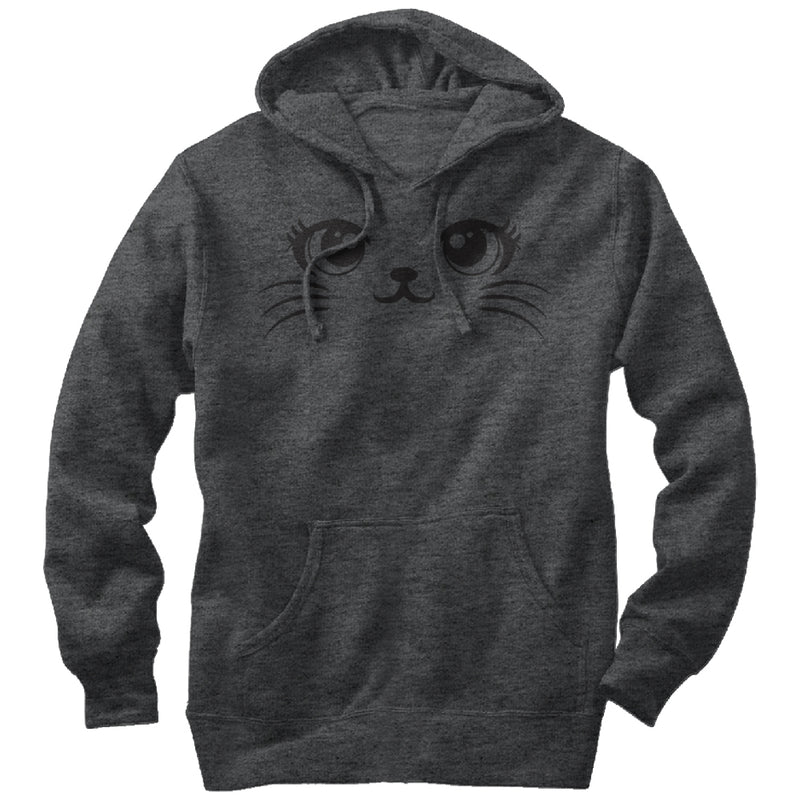 Men's Lost Gods Cute Cat Face Pull Over Hoodie