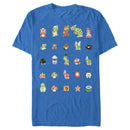 Men's Nintendo Super Mario Bros Pixel Cast T-Shirt