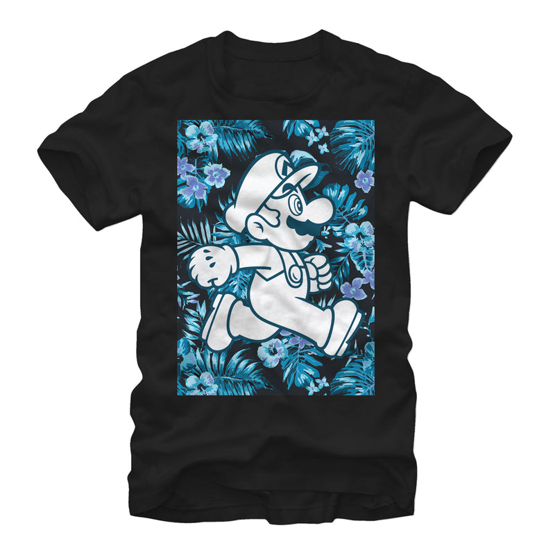 Men's Nintendo Mario Floral Print Run T-Shirt