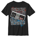 Boy's Nintendo Kicking It Old School NES Controller T-Shirt
