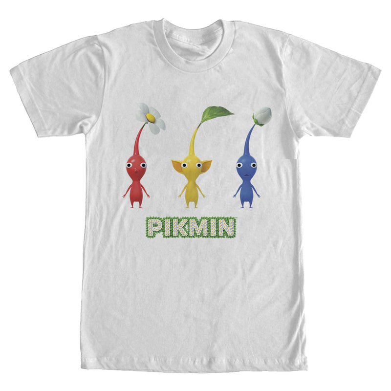 Men's Nintendo Three Pikmins in a Row T-Shirt