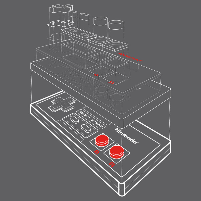 Men's Nintendo Layered NES Controller T-Shirt
