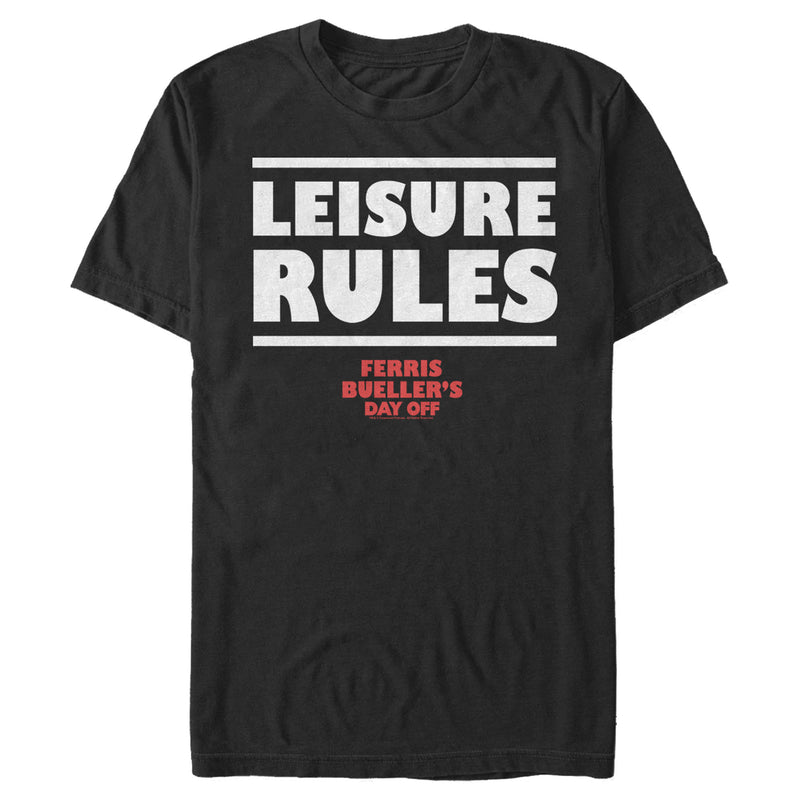 Men's Ferris Bueller's Day Off Leisure Rules T-Shirt