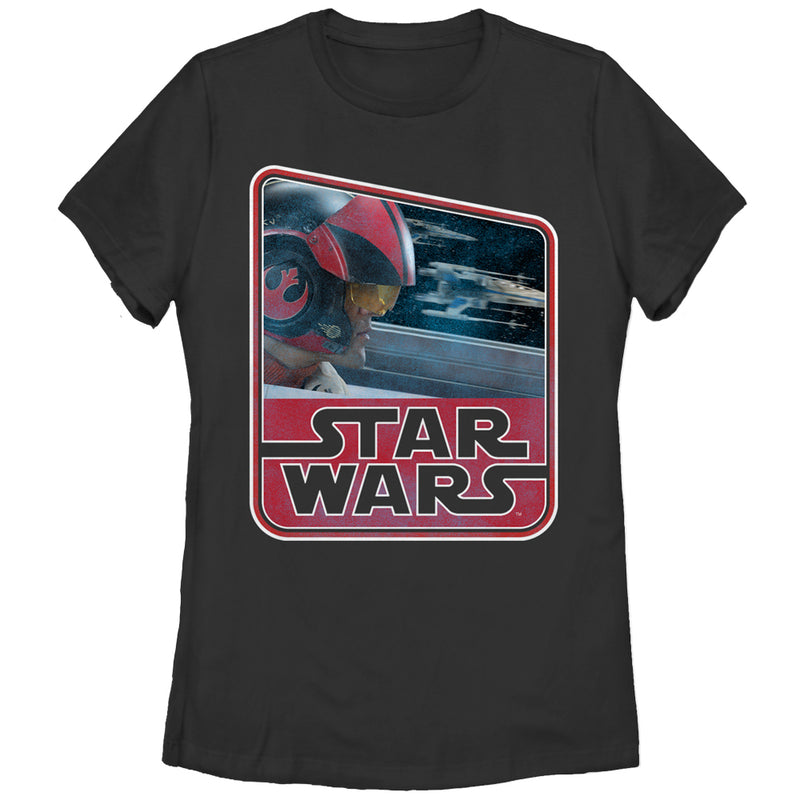 Women's Star Wars The Force Awakens Retro Poe Dameron T-Shirt