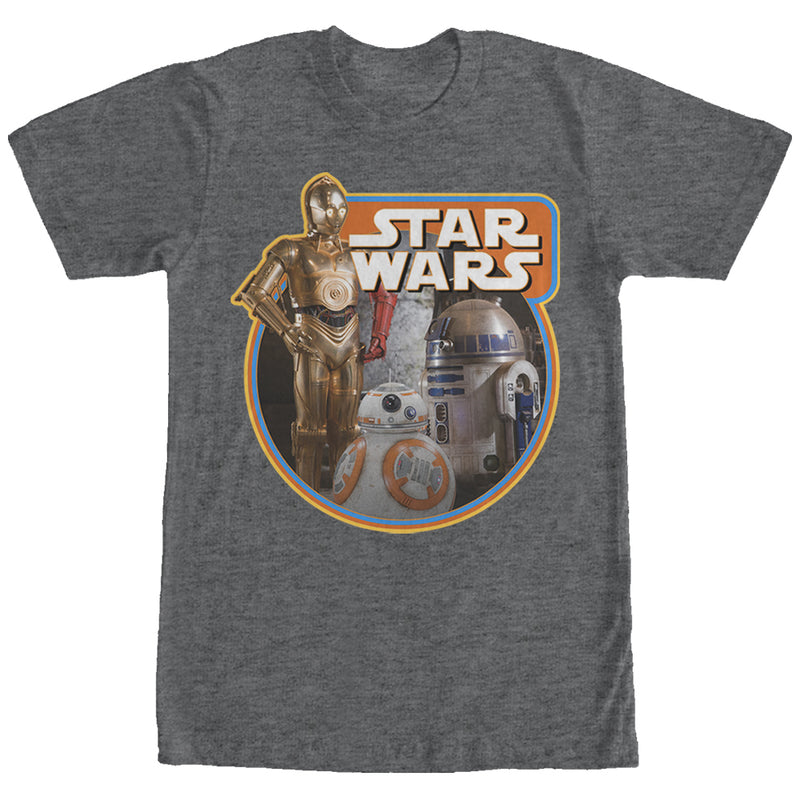Men's Star Wars The Force Awakens Retro Droids T-Shirt