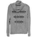 Junior's Star Wars Censored Join the Dark Side Cowl Neck Sweatshirt