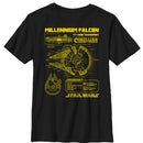 Boy's Star Wars Millennium Falcon Schematics T-Shirt