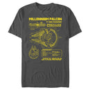 Men's Star Wars Millennium Falcon Schematics T-Shirt