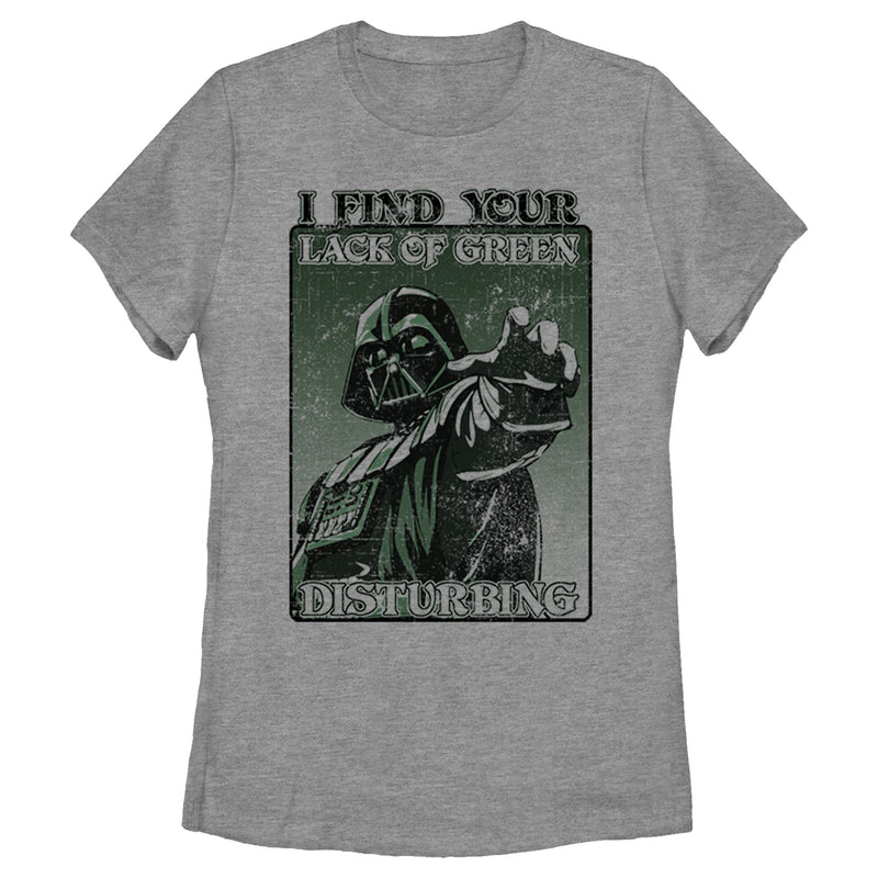 Women's Star Wars Darth Vader Lack of Green Disturbing T-Shirt