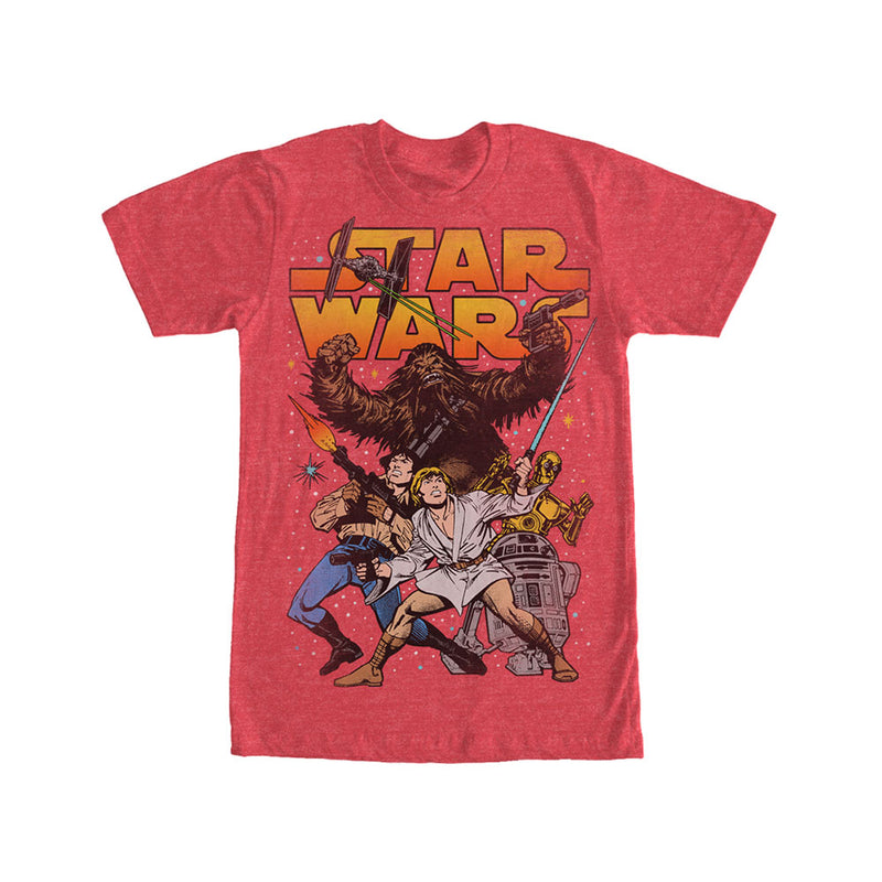 Men's Star Wars Comic Battle Pose T-Shirt
