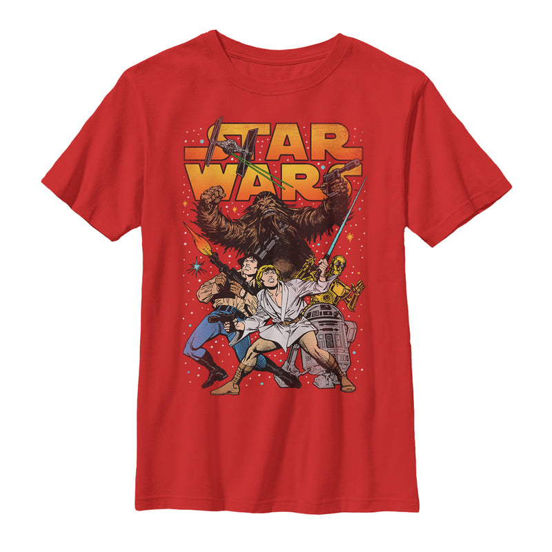 Boy's Star Wars Comic Battle Pose T-Shirt