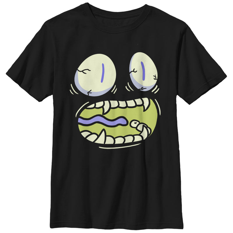 Boy's Lost Gods Halloween Scared Monster Face T-Shirt