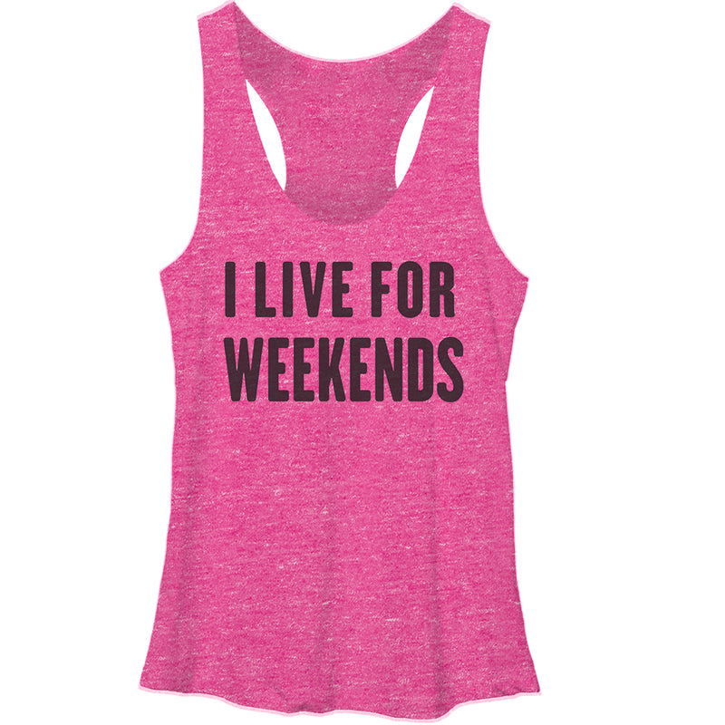 Women's Lost Gods I Live for Weekends Racerback Tank Top