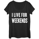 Women's CHIN UP Live for Weekends Scoop Neck