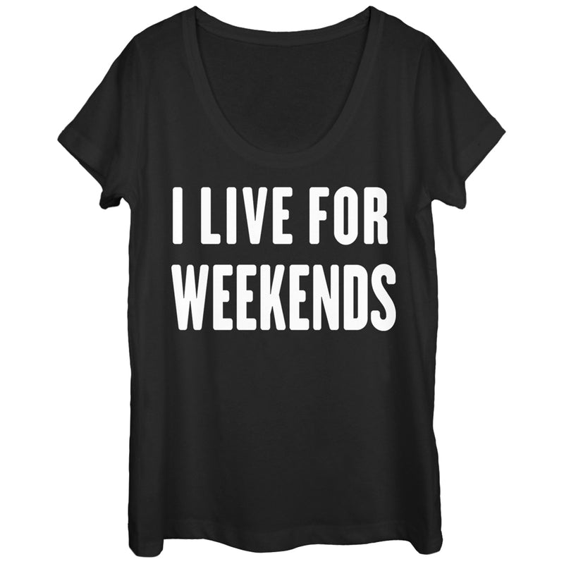 Women's CHIN UP Live for Weekends Scoop Neck