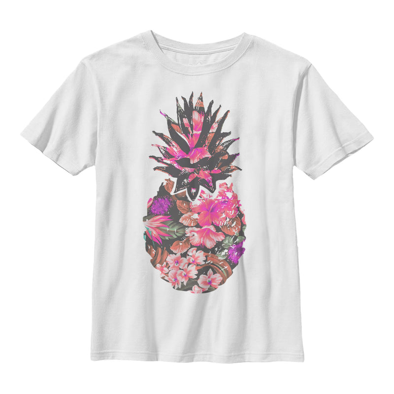 Boy's Lost Gods Floral Print Pineapple T-Shirt