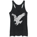 Women's Lost Gods Flying Eagle American Flag Racerback Tank Top