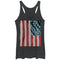Women's Lost Gods Fourth of July  Waving American Flag Racerback Tank Top