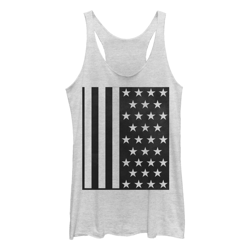 Women's Lost Gods Fourth of July  Modern American Flag Racerback Tank Top