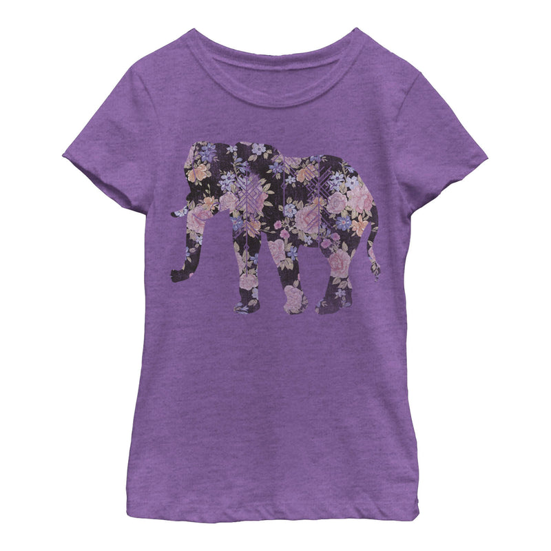 Girl's Lost Gods Floral Elephant Print T-Shirt