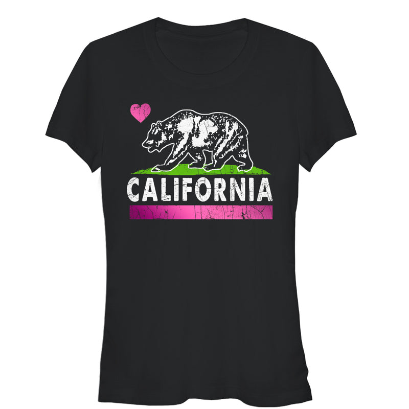 Junior's Lost Gods California Bear Heart T-Shirt