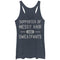 Women's CHIN UP Messy Hair and Sweatpants Racerback Tank Top