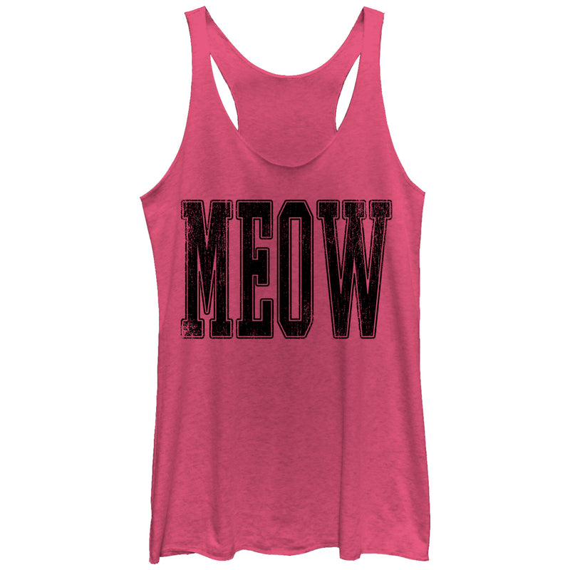 Women's Lost Gods Meow Racerback Tank Top