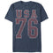 Men's Lost Gods Fourth of July  USA Number 76 T-Shirt
