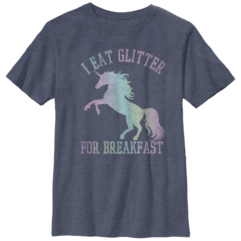 Boy's Lost Gods Glitter Breakfast Unicorn T-Shirt
