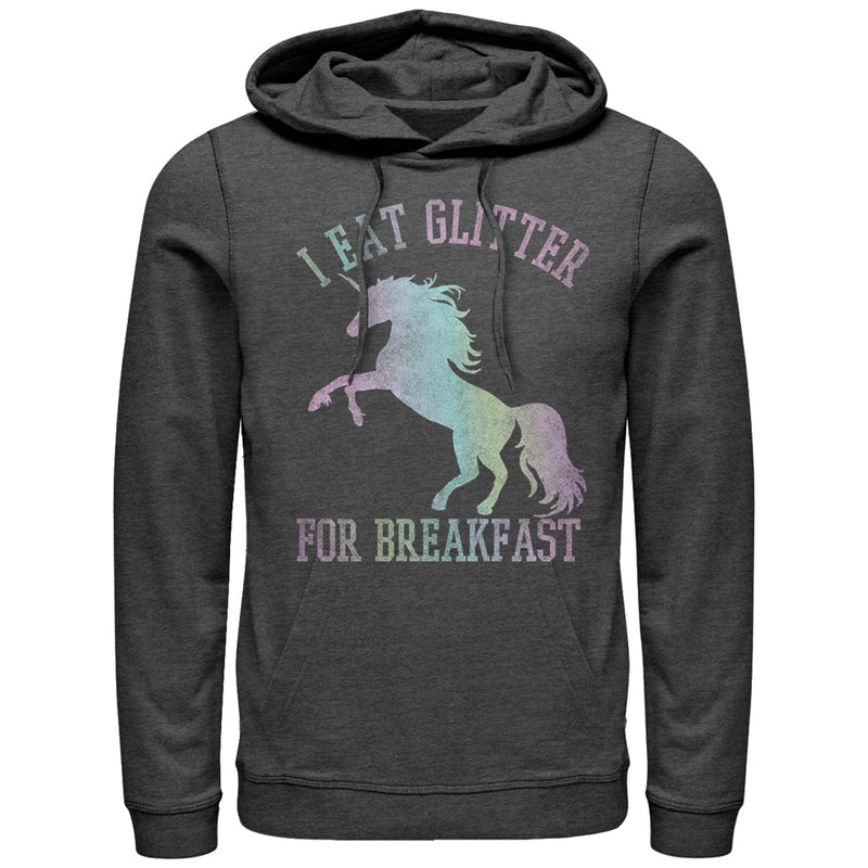 Men's Lost Gods Glitter Breakfast Unicorn Pull Over Hoodie