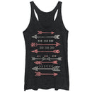 Women's Lost Gods Distressed Tribal Arrows Racerback Tank Top