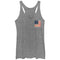 Women's Lost Gods Fourth of July  American Flag Square Racerback Tank Top