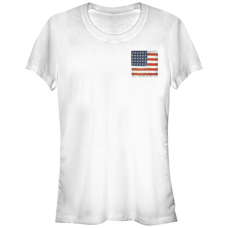 Junior's Lost Gods American Flag Square T-Shirt