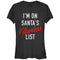 Junior's Lost Gods Christmas Santa's Flawless List T-Shirt