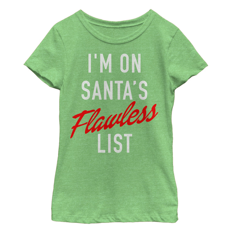 Girl's Lost Gods Christmas Santa's Flawless List T-Shirt