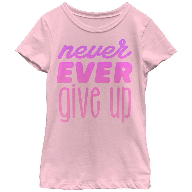 Girl's CHIN UP Never Give Up T-Shirt
