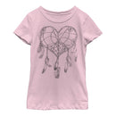 Girl's Lost Gods Heart Dream Catcher Print T-Shirt