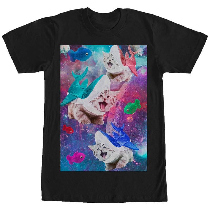 Men's Lost Gods Shark Kitten Space Attack T-Shirt