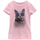 Girl's Lost Gods Galaxy Goggles Cat T-Shirt