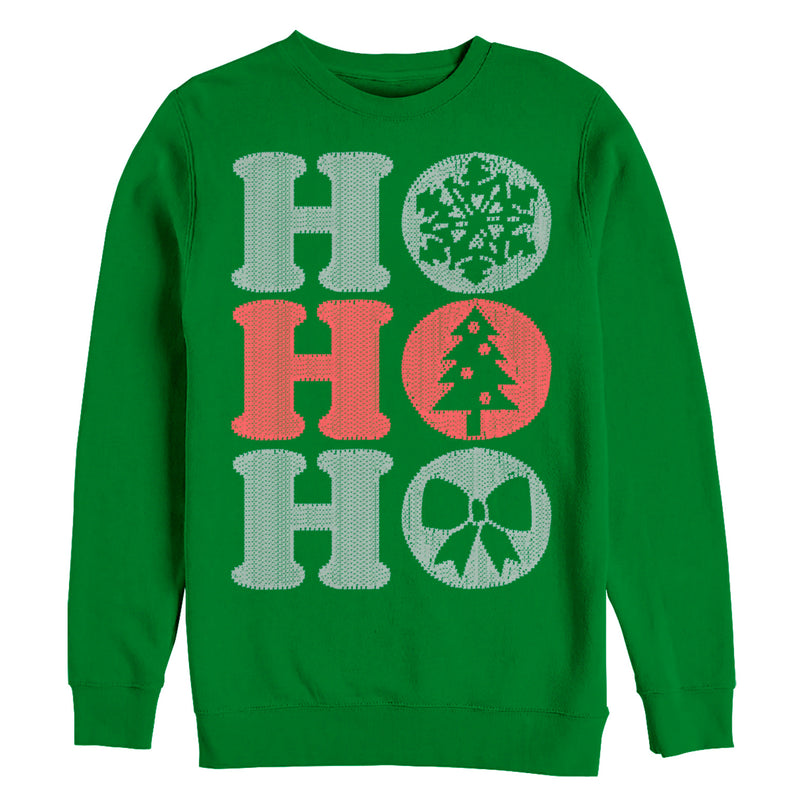 Women's CHIN UP Christmas Ho Ho Ho Stitch Print Sweatshirt