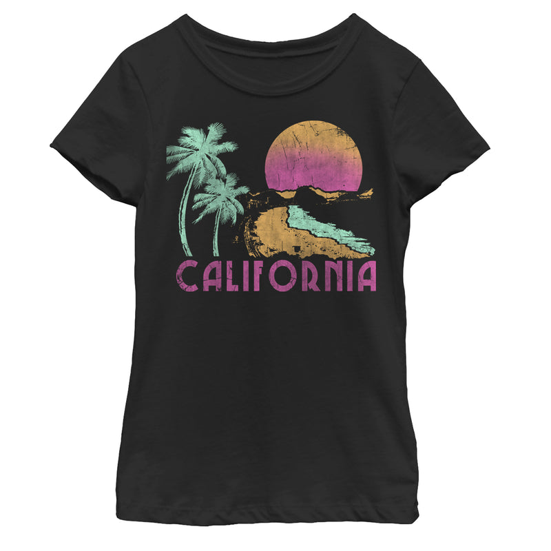 Girl's Lost Gods California Ocean Sunset T-Shirt
