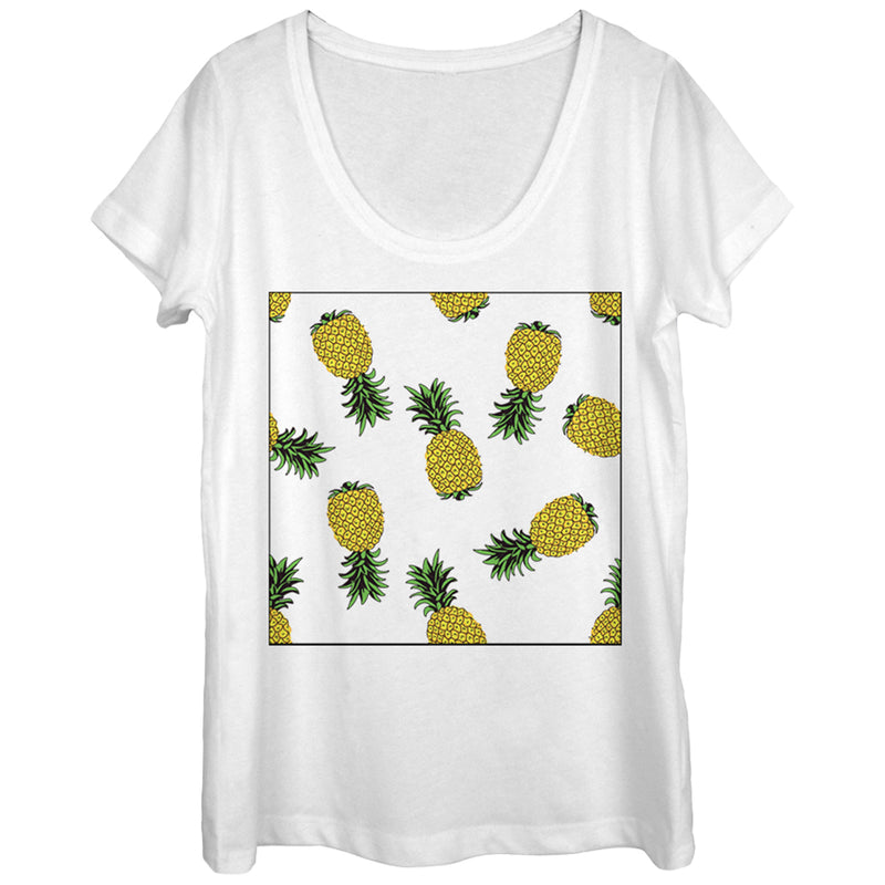 Women's Lost Gods Pineapple Pattern Scoop Neck