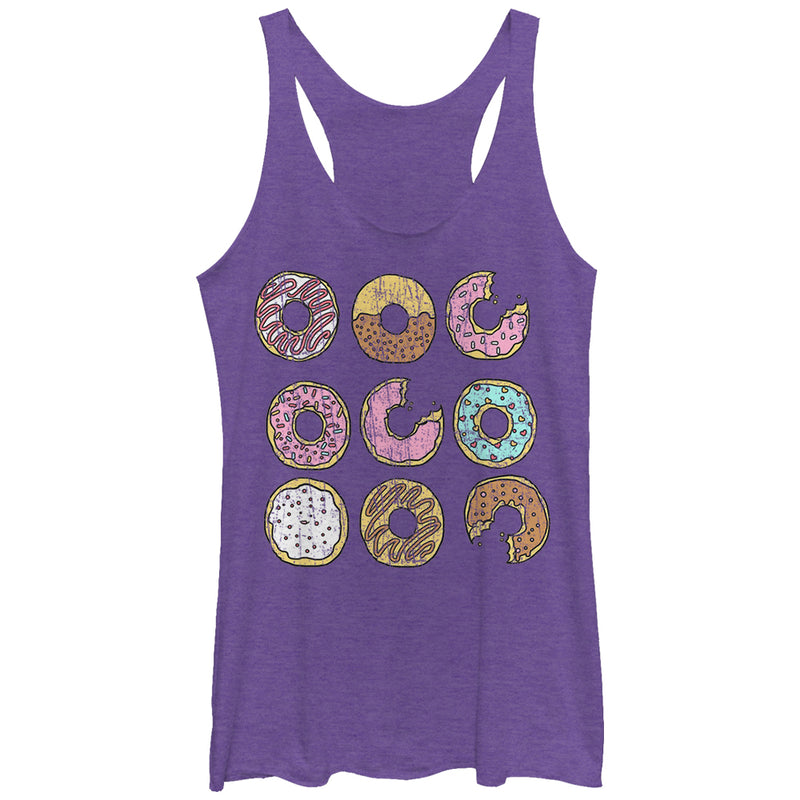 Women's Lost Gods Doughnut Cartoon Racerback Tank Top