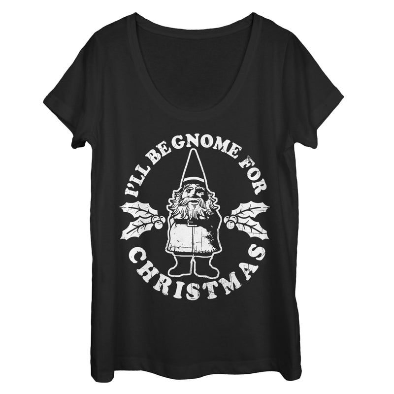 Women's Lost Gods Gnome for Christmas Scoop Neck