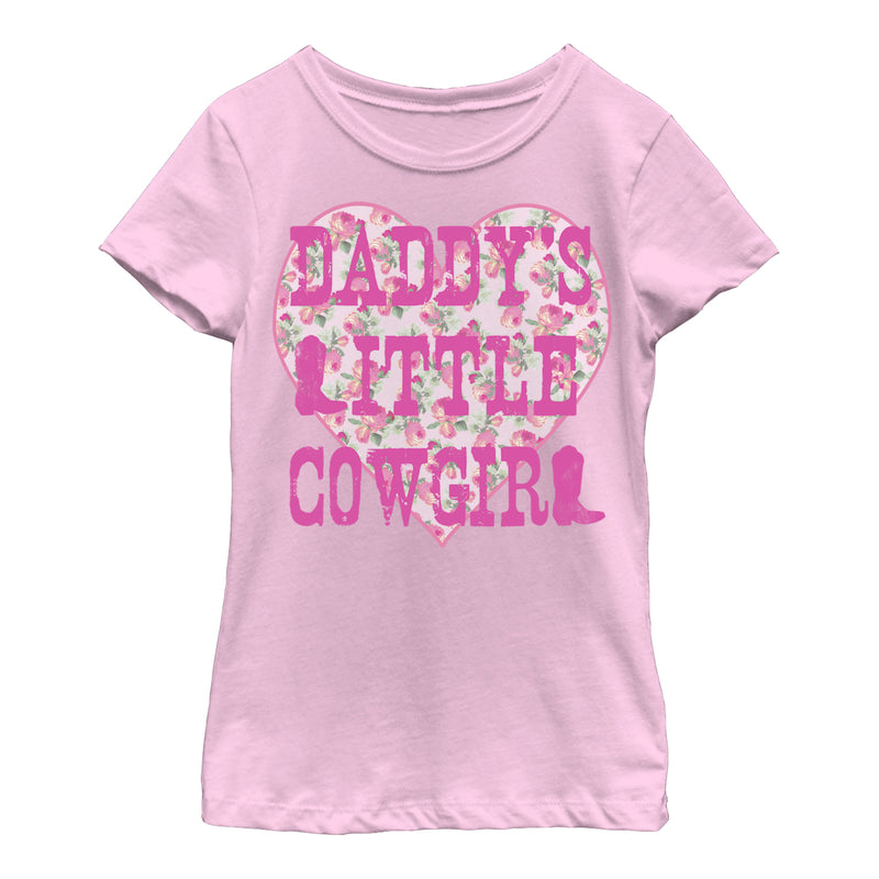Girl's CHIN UP Daddy's Little Cowgirl T-Shirt