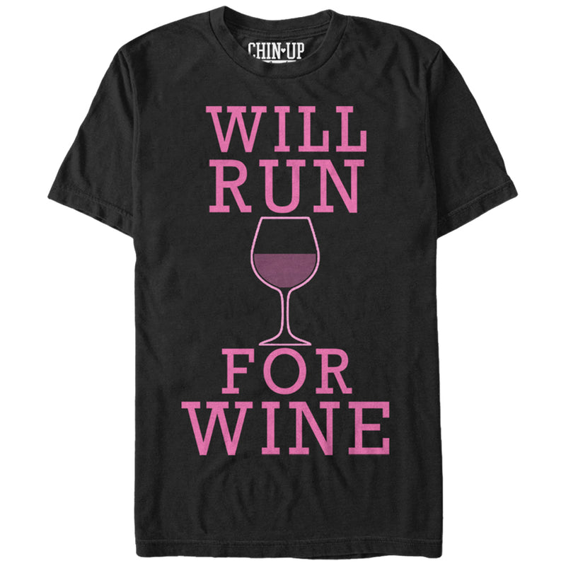 Women's CHIN UP Will Run For Wine Boyfriend Tee