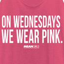 Women's Mean Girls On Wednesdays We Wear Pink Quote Racerback Tank Top